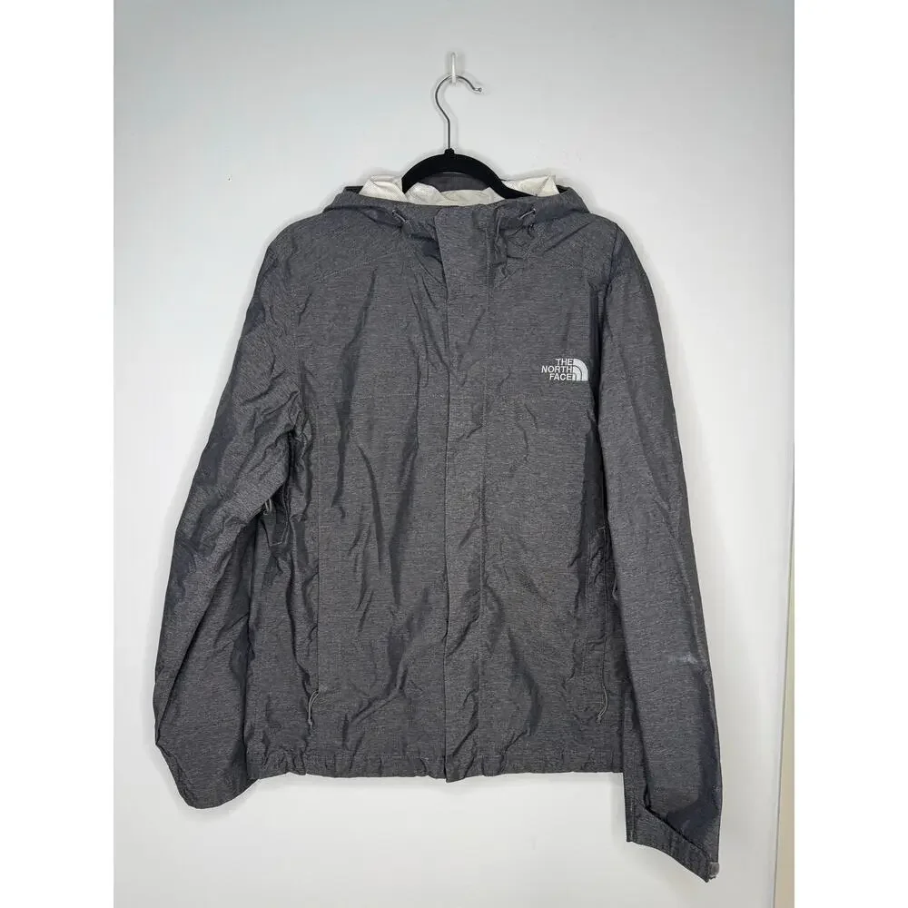 The North Face Millerton Gray Hooded Waterproof Shell Jacket DryVent Size M